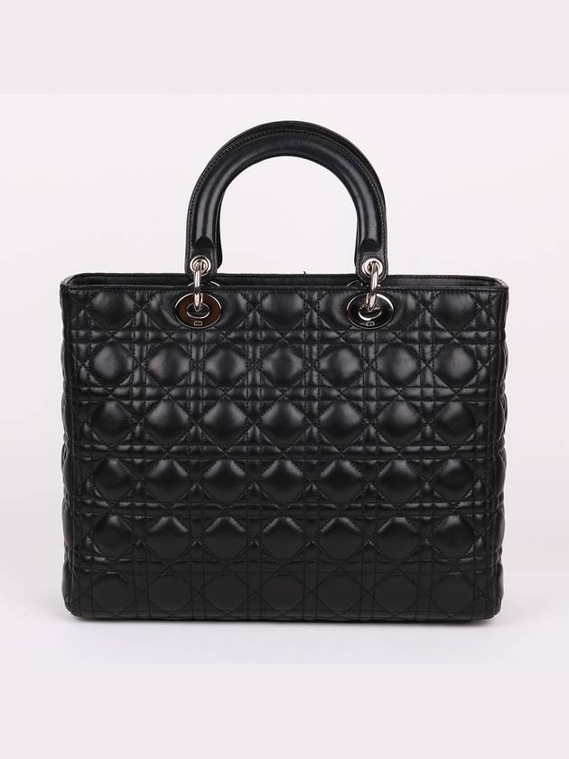 Christian Cannage Black Large Lady Bag - DIOR - BALAAN 3