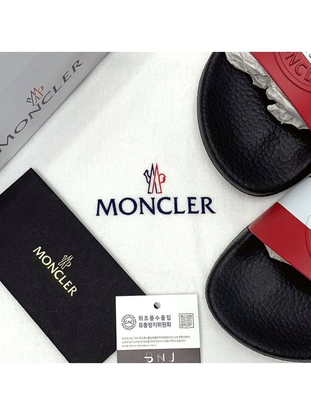 Three Stripes Basil Slippers Black - MONCLER - BALAAN 7