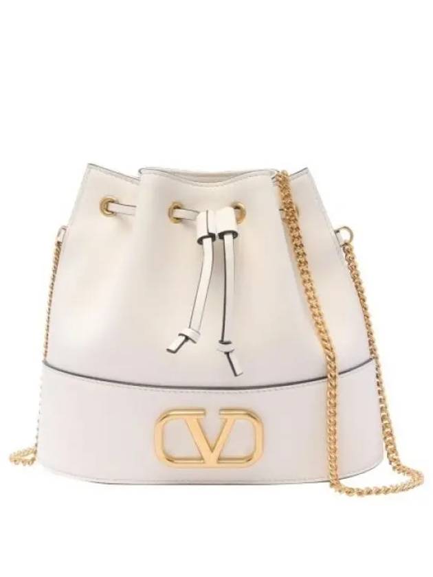 V Logo Signature Women s Chain Bucket Bag P0T83HPF I16 - VALENTINO - BALAAN 1