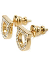 Gancini Crystal Small Earrings Gold - SALVATORE FERRAGAMO - BALAAN 5