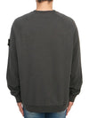 Logo Patch Crew Neck Sweatshirt Dark Grey - STONE ISLAND - BALAAN 4