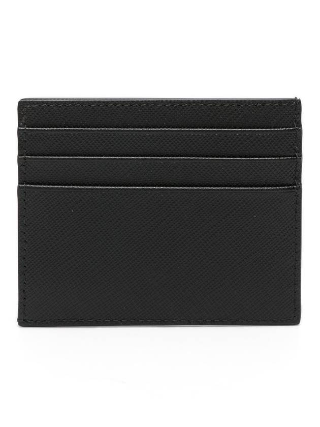 Triangle Logo Saffiano Card Wallet Black - PRADA - BALAAN 3