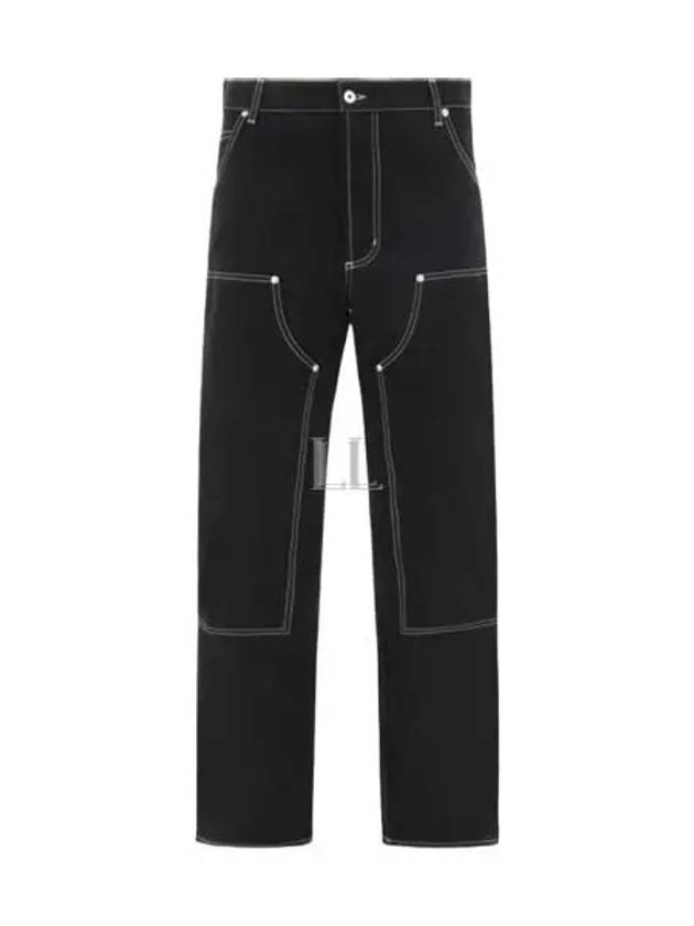 Contrast Stitch Wide Pants Black - HERON PRESTON - BALAAN 2