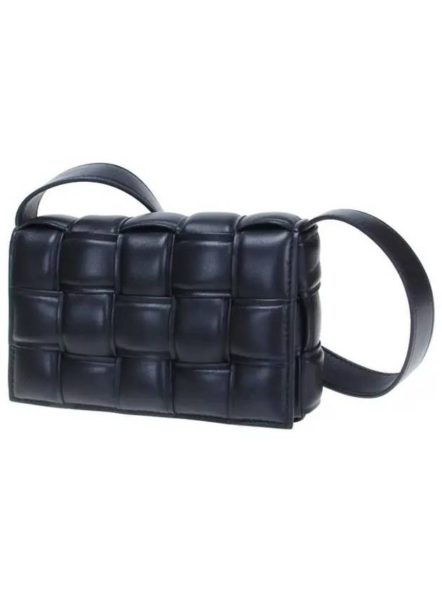 Cassette Intrecciato Padded Small Cross Bag Black - BOTTEGA VENETA - BALAAN 3