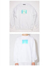 Metallic Face Patch Overfit Sweatshirt White - ACNE STUDIOS - BALAAN 5