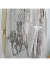 Pirouette au Galop Horse Drawing Pattern Cashmere Muffler Scarf Beige H392850T 04 - HERMES - BALAAN 4