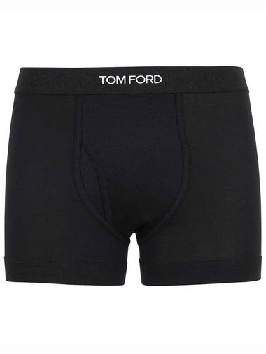 Men's Band Cotton Boxer Briefs 2 Pack Black - TOM FORD - BALAAN 1