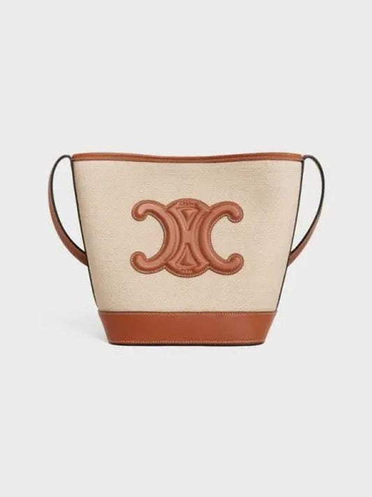 Cuir Triomphe Small Bucket Bag Natural Tan - CELINE - BALAAN 2