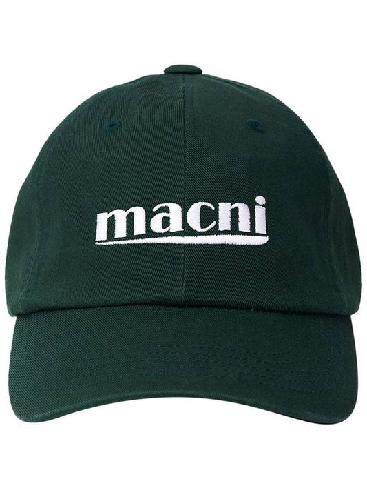 SIGNATURE LOGO BALL CAP DARK GREEN - MACNI - BALAAN 1