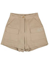 Fleece Twill Pocket Shorts Peach brushed pocket shortsDBEIGE - MONBIRDIE GOLF - BALAAN 9