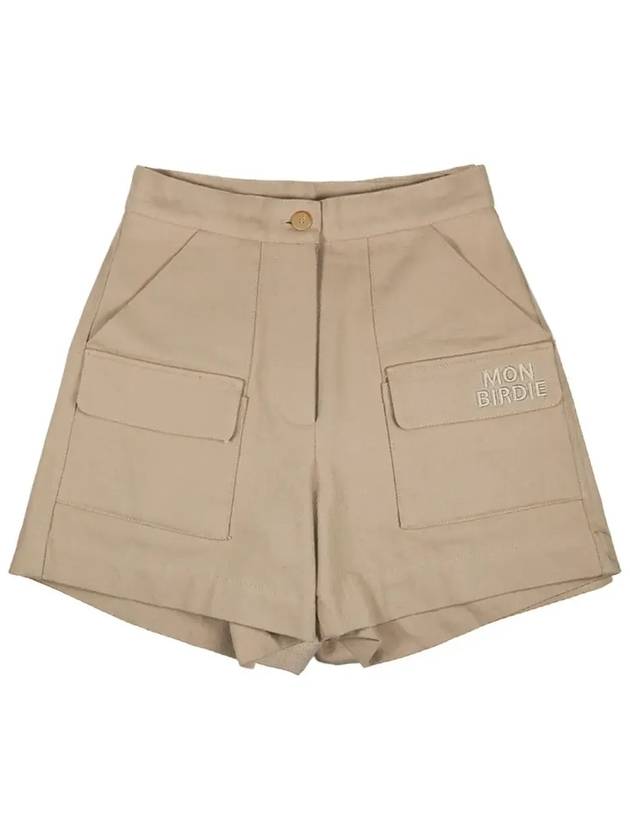 Fleece Twill Pocket Shorts Peach brushed pocket shortsDBEIGE - MONBIRDIE GOLF - BALAAN 9