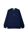 Micro Logo Cotton Sweatshirt Navy - MSGM - BALAAN 2