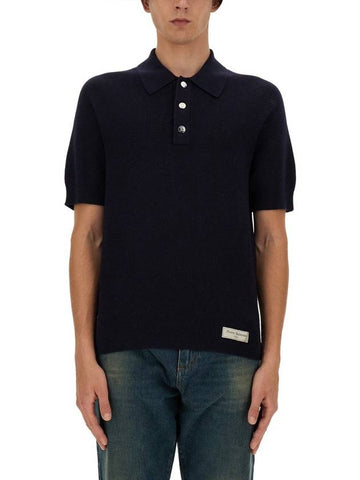 Balmain Merino Wool Polo Shirt - BALMAIN - BALAAN 1