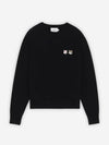 Double Fox Patch Head Sweatshirt Black - MAISON KITSUNE - BALAAN 2