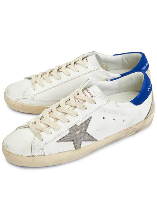 Superstar Blue Heel Tab Low Top Sneakers White - GOLDEN GOOSE - BALAAN 2