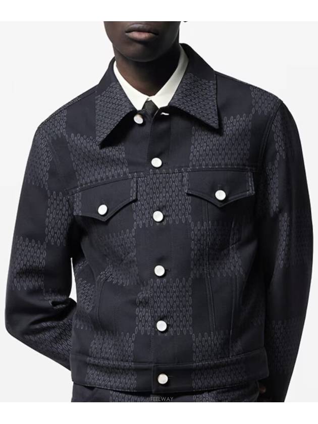 1AFWJB Damier tailored wool trucker jacket - LOUIS VUITTON - BALAAN 3