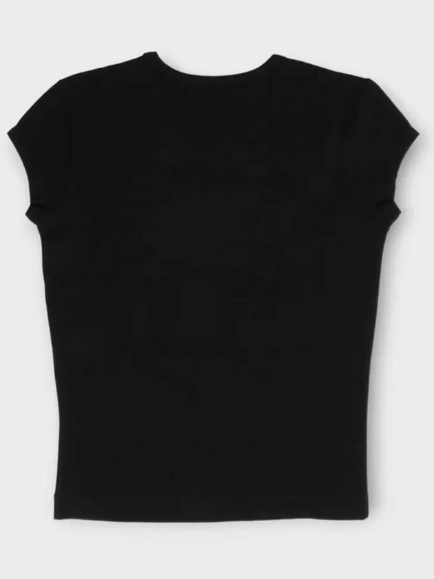 T Angie Peekaboo Logo Short Sleeve T-Shirt Black - DIESEL - BALAAN 4