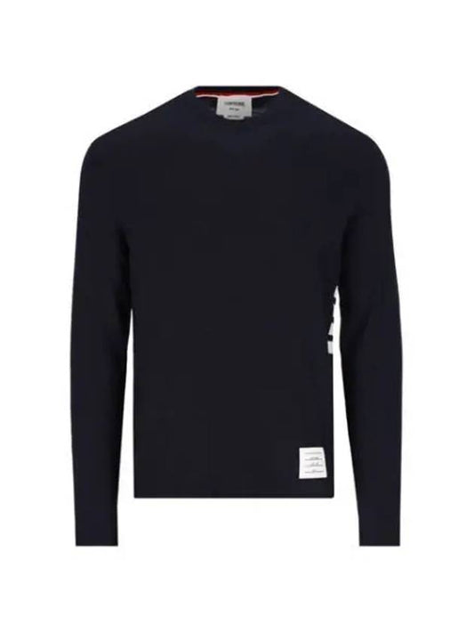 Wool Jersey 4-Bar Long Sleeve T-Shirt Navy - THOM BROWNE - BALAAN 2