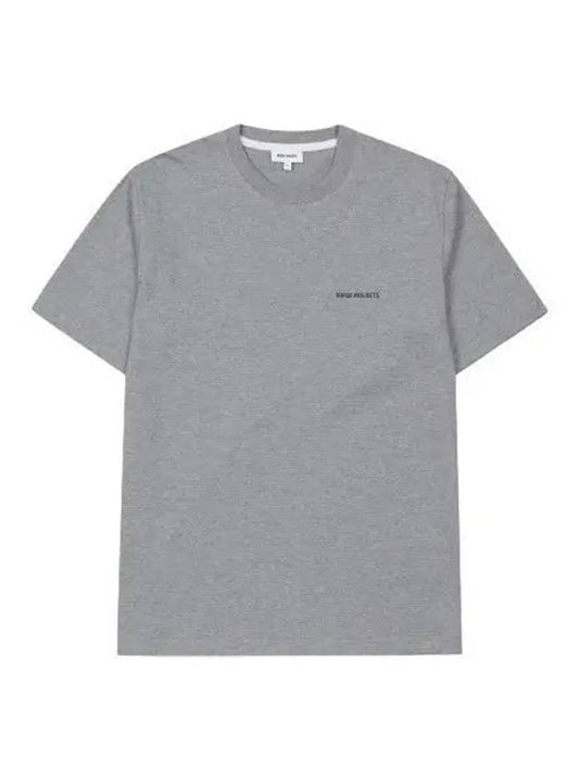 Johannes Standard Logo Short Sleeve T Shirt Light Gray Melange Tee - NORSE PROJECTS - BALAAN 1