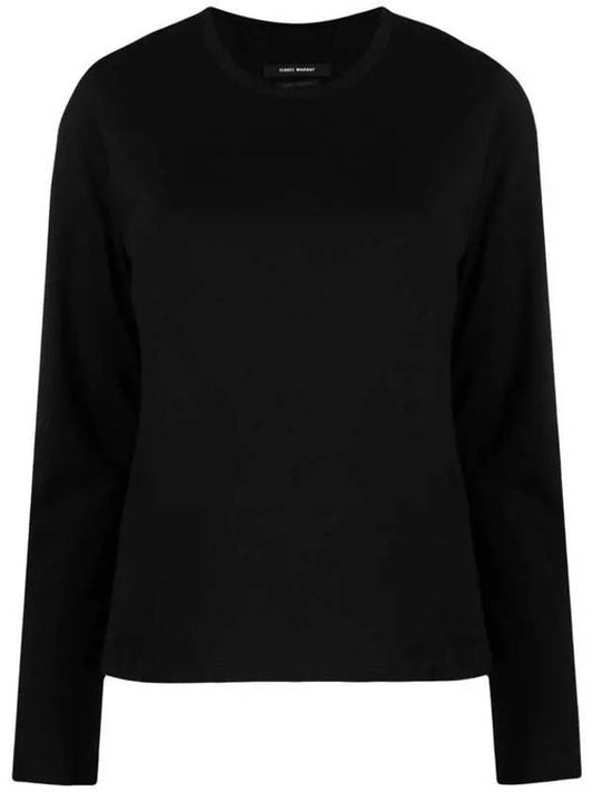 Alka Back Logo Cotton Long Sleeve T-Shirt Black - ISABEL MARANT - BALAAN 2