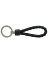 Intrecciato Leather Key Holder Black - BOTTEGA VENETA - BALAAN 3