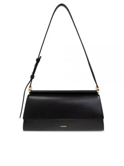 Ghost Foldover Top Shoulder Bag Black - JIL SANDER - BALAAN 2