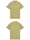 Men's Logo Patch Cotton Short Sleeve Polo Shirt Green - STONE ISLAND - BALAAN 5