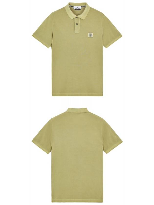 Men's Logo Patch Cotton Short Sleeve Polo Shirt Green - STONE ISLAND - BALAAN 5