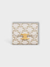 Triomphe Canvas Small Half Wallet White Tan - CELINE - BALAAN 2