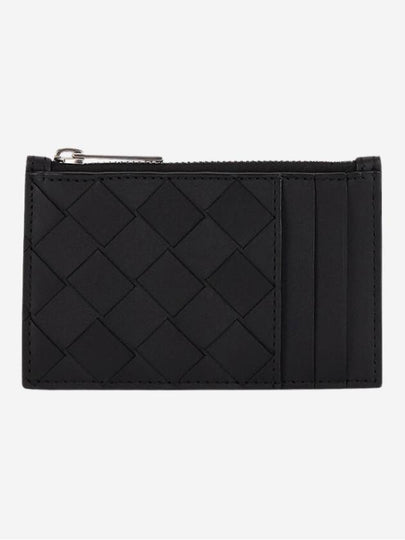 Intrecciato Zipped Card Case Black - BOTTEGA VENETA - BALAAN 2