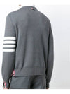 4 Bar Armband Milano Stitch Knit Top Mid Grey - THOM BROWNE - BALAAN 4