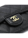 Classic Grained Calfskin Card Wallet Black - CHANEL - BALAAN 3