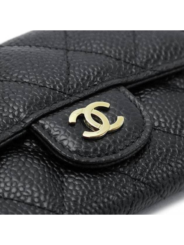 Classic Grained Calfskin Card Wallet Black - CHANEL - BALAAN 3