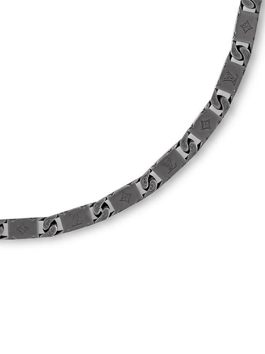 Monogram Tied Up Necklace Dark Ruthenium M01782 - LOUIS VUITTON - BALAAN 2