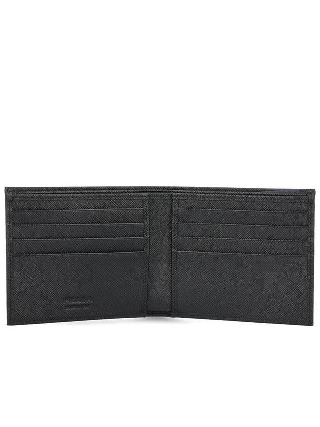 Triangle Logo Re-Nylon Half Wallet Black - PRADA - BALAAN 5