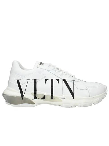 Men's VLTN Bounce Logo Low Top Sneakers White - VALENTINO - BALAAN 1