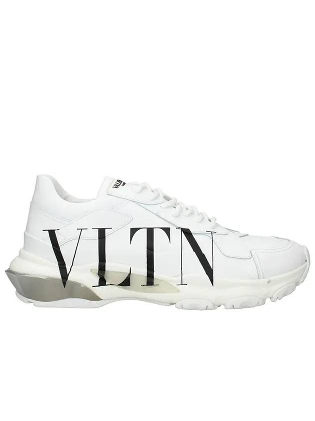 Men's VLTN Bounce Logo Low Top Sneakers White - VALENTINO - BALAAN 1