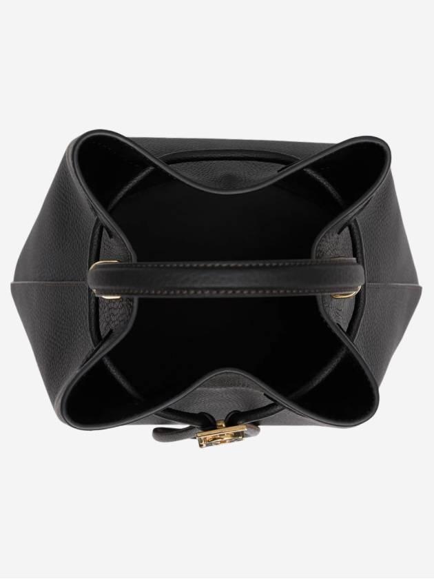 Small Grainy Leather TB Bucket Bag Black - BURBERRY - BALAAN 3