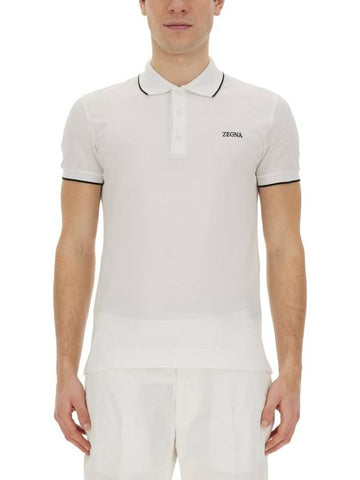 Zegna Polo With Logo - ERMENEGILDO ZEGNA - BALAAN 1