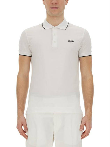 Zegna Polo With Logo - ERMENEGILDO ZEGNA - BALAAN 1