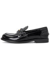 Brushed Leather Penny Loafers Black - MIU MIU - BALAAN 4