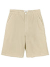 Men's Worker Fit Bermuda Shorts Beige - AMI - BALAAN 2