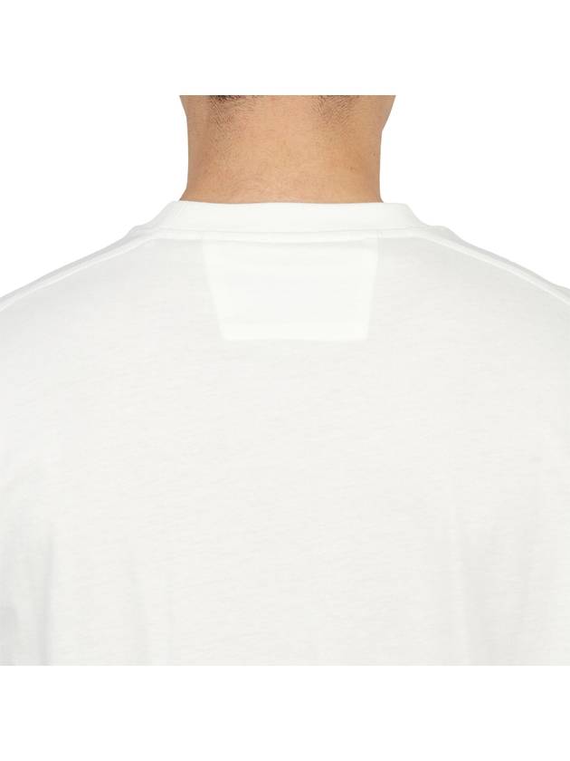 Logo Label Graphic Short Sleeve T-Shirt White - CP COMPANY - BALAAN 8