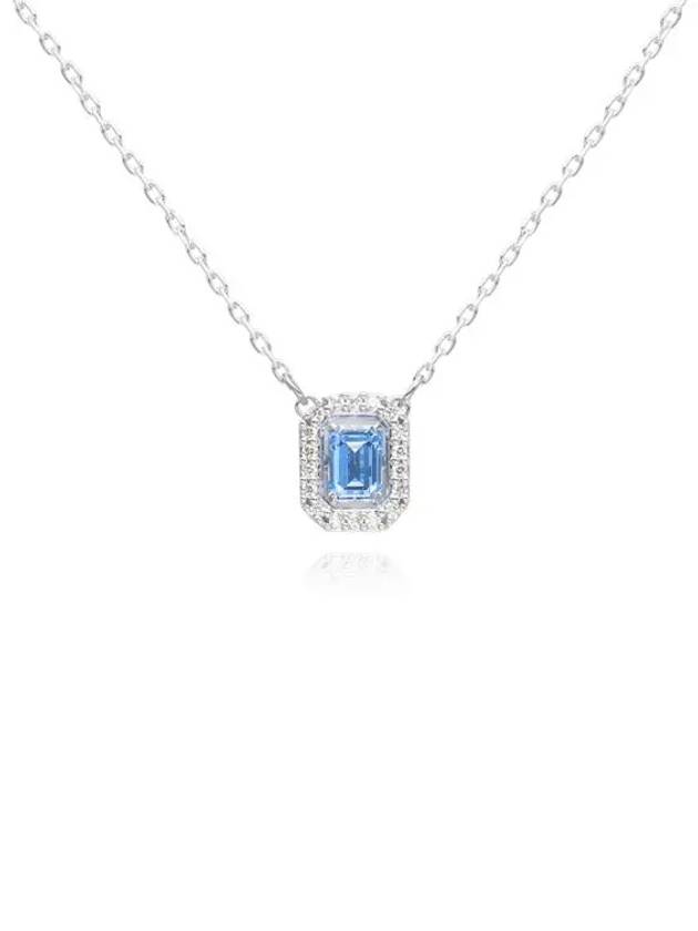 Millenia Octagon Cut Crystal Pendant Necklace Blue - SWAROVSKI - BALAAN 2