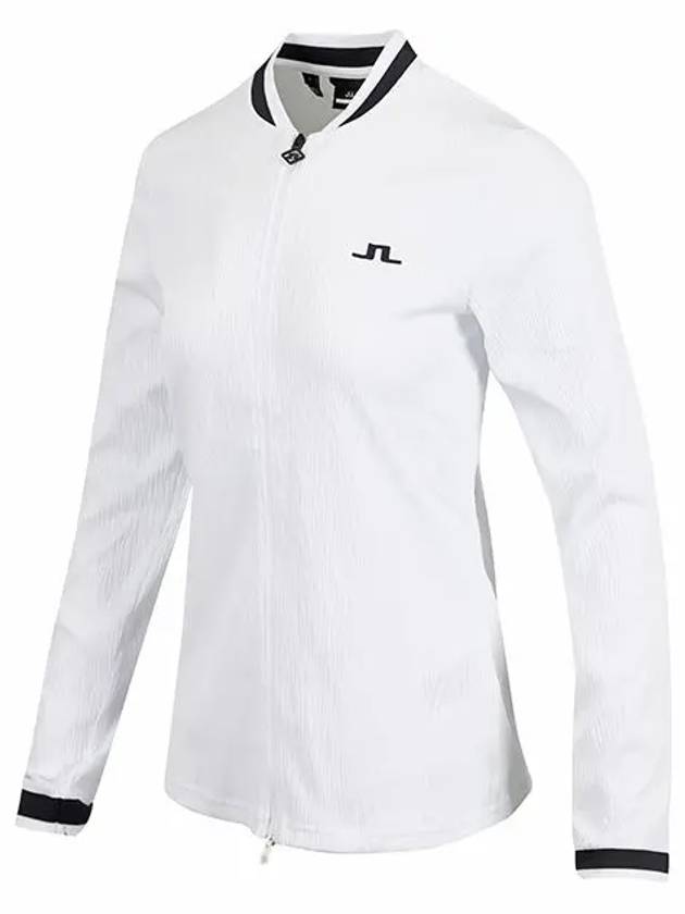 Women's Leonor Mid Layer Golf Zip-Up Jacket White - J.LINDEBERG - BALAAN 3