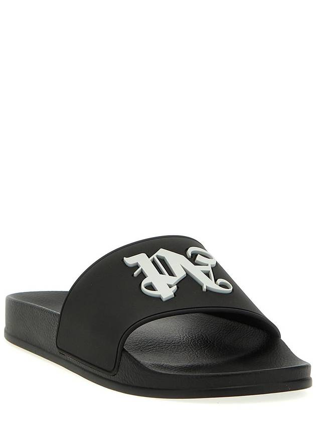 embossed monogram slider sandals PMIC010R24MAT0011005 - PALM ANGELS - BALAAN 3