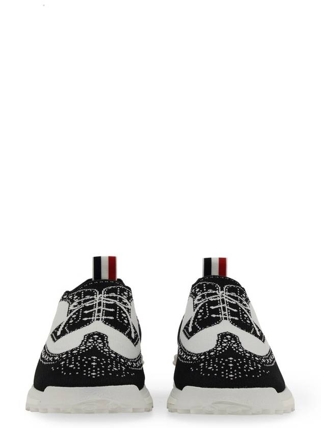 Tech Trompe L'oeil Long Wingtip Low Top Sneakers Black - THOM BROWNE - BALAAN 6