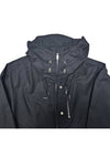 Men's High Neck Hooded ZipUp Jacket Relaxed Fit Black W233JP13954B - WOOYOUNGMI - BALAAN 4
