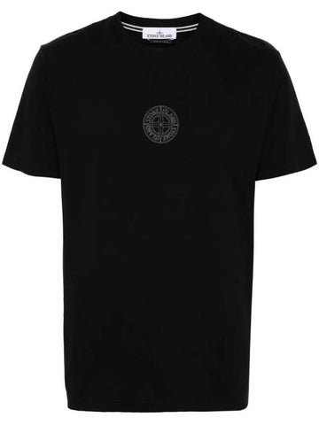 Compass Logo Short Sleeve T-Shirt Black - STONE ISLAND - BALAAN 1