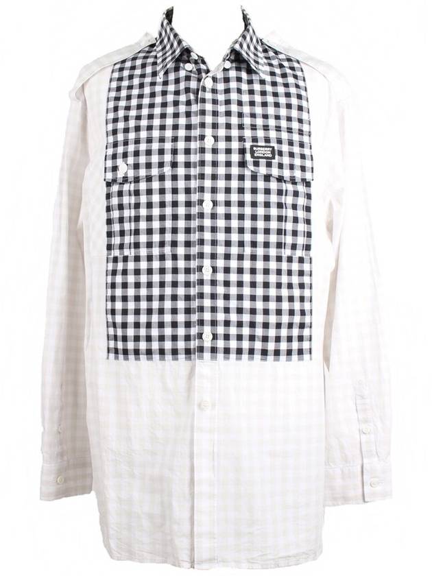 Gingham detail long sleeve shirt XL - BURBERRY - BALAAN 1